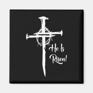 Íman Ele Está Riscado Cruzando Jesus Dia da Páscoa Reli