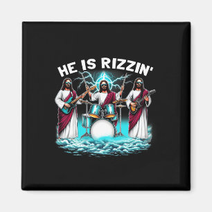 Íman Ele Está Rizzin' Jesus Tem Rizzen Cristão Engraçad