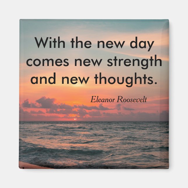 Íman Eleanor Roosevelt - Cotação Inspiracional (Frente)