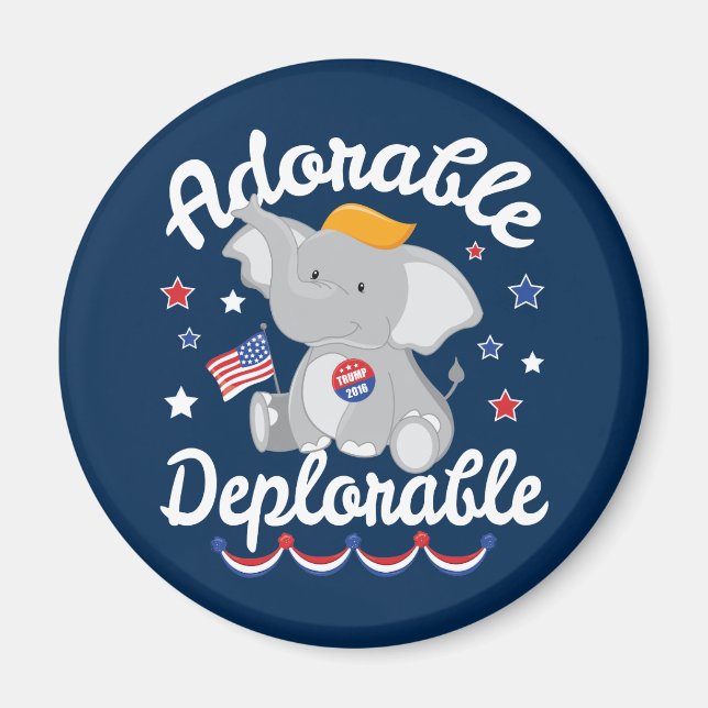 Íman Elefante Aplorável Trump 2016 (Frente)
