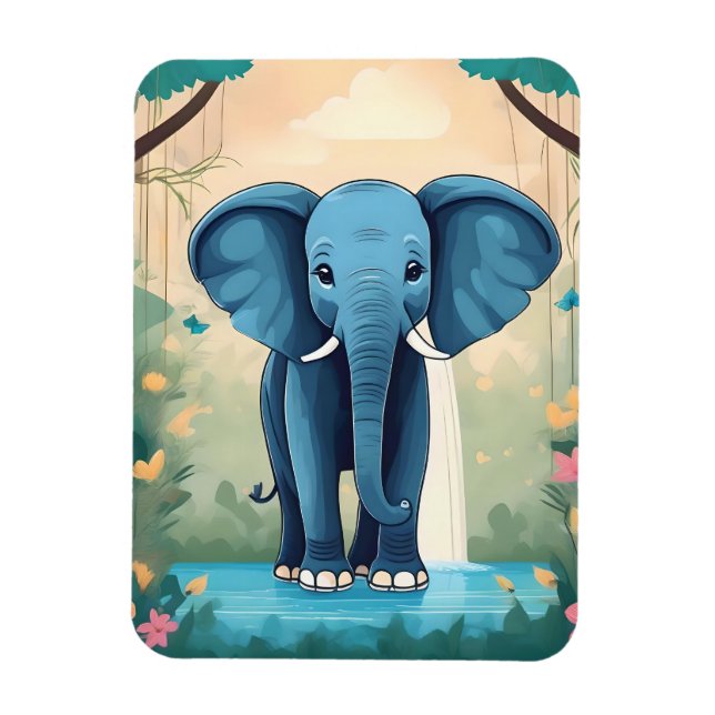 Íman Elefante Balear Azul, (Vertical)