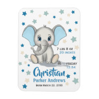 Elefante-Bebê-Bonito com Nascentes-Garotos Azuis