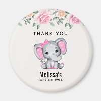 Elefante-Bebê-Cor-de-Rosa e Fronteira de Rosas Mui