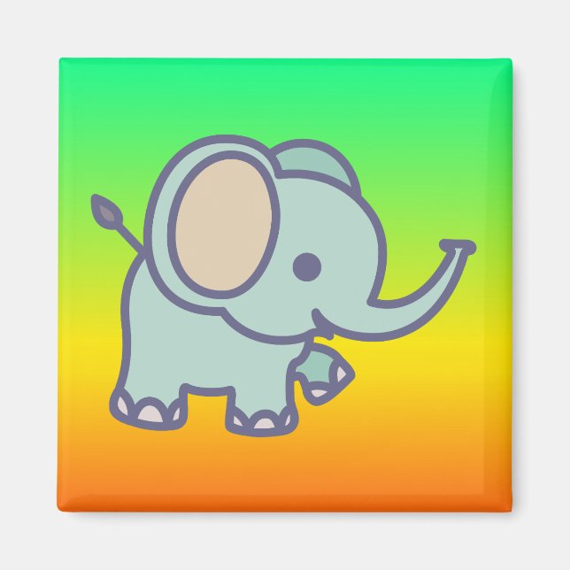 Íman Elefante Bebê Fofo Cartoon-47767 (Frente)