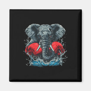 Íman Elefante Boxeando Com Luvas de Boxe Kickboxing Div
