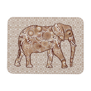 Íman Elefante branco - castanho e esticado