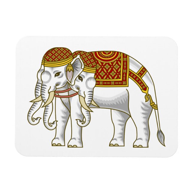 Íman Elefante Branco Tailandês Erawan (Horizontal)
