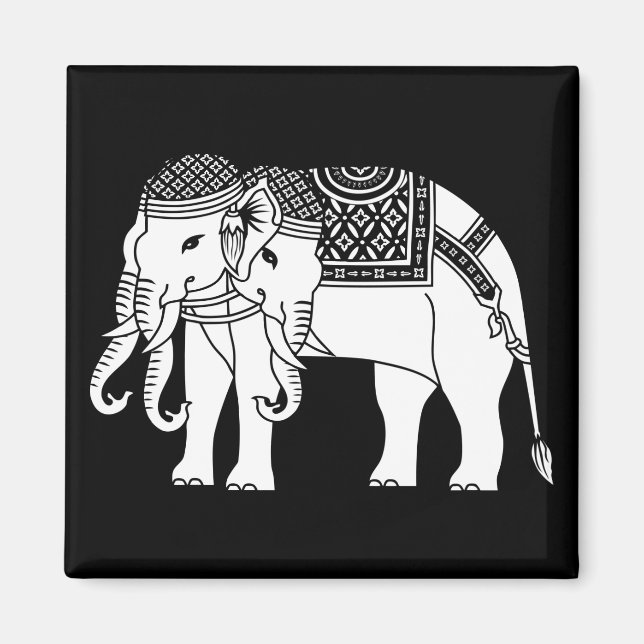 Íman Elefante Branco Tailandês Erawan (Frente)