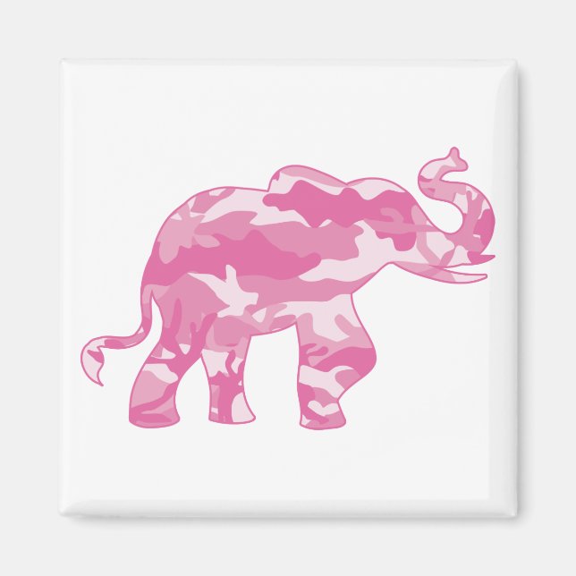 Íman Elefante-Camoflauge-Rosa (Frente)