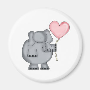Íman Elefante com balão do coração