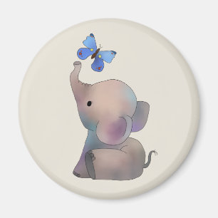 Íman Elefante com borboleta