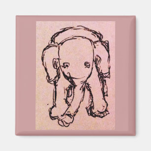 Íman Elefante cor-de-rosa