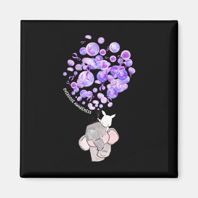 Íman Elefante Cortado Explode Roxo-Roxo Sobredosagem (Frente)