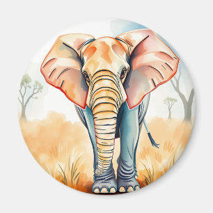 Íman Elefante de Aquarela Adorável