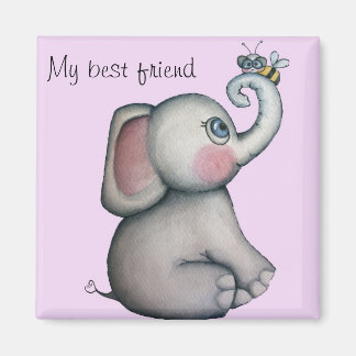 Íman Elefante de Bebê com o melhor ímã de amizade