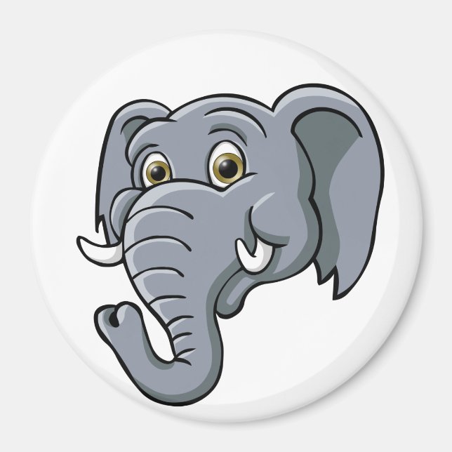 Íman Elefante de Cartoon (Frente)