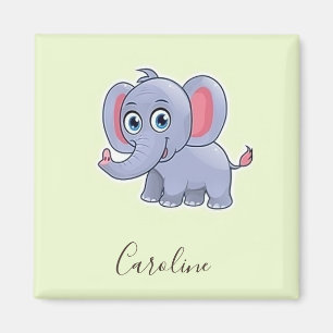 Íman Elefante de cinza branca verde