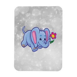 Íman Elefante de desenho animado fofo