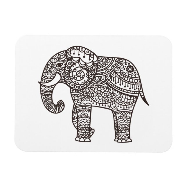 Íman Elefante de Estilo Decorativo (Horizontal)
