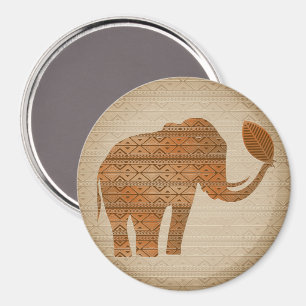 Íman Elefante - Design de Arte Tribal