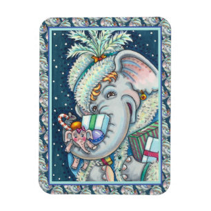 ÍMAN  ELEFANTE DO NATAL, TRISTE DE PRESENTES E BOA CADEI