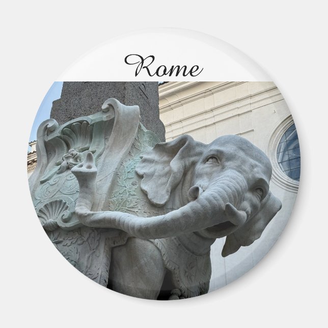 Íman Elefante e Obelisco de Bernini - Roma Itália (Frente)