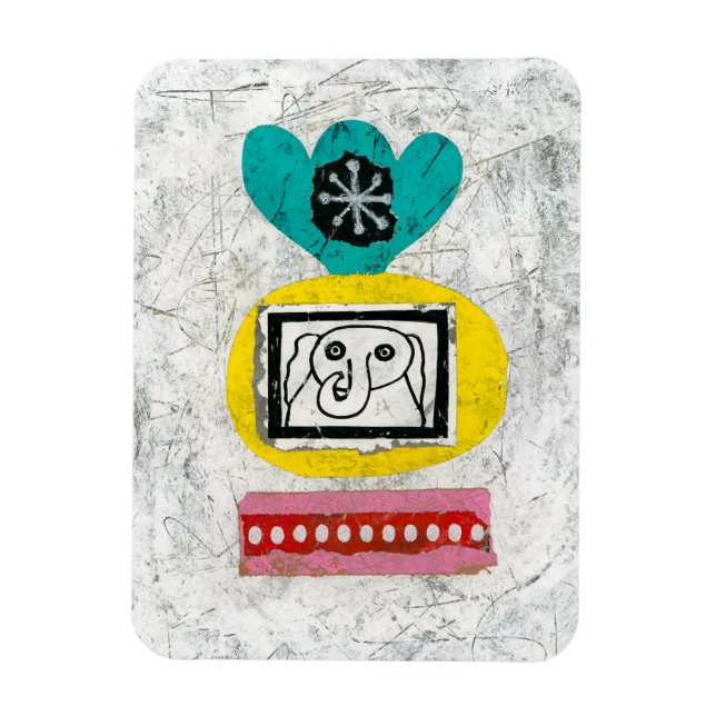 Íman Elefante É Um Magneta De Refrigerador Com Fio (Vertical)