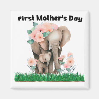 Íman Elefante giro do primeiro Dia de as mães