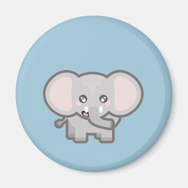 Íman Elefante Kawaii (Frente)