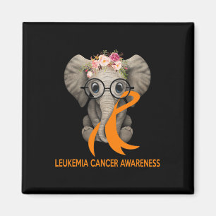Íman Elefante Laranja Fita Leucemia Cancer Sensibilizaç
