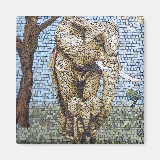 Íman Elefante mosaico (Frente)