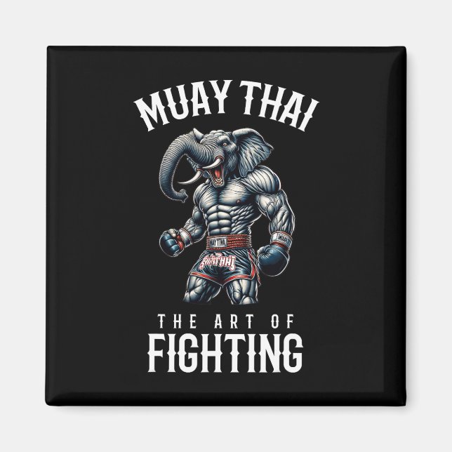 Íman Elefante Muay Thai - Kickboxing e Boxe Tailandês d (Frente)