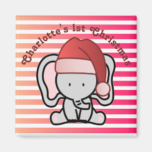 Íman Elefante Personalizado Garota de Natal de 1rua