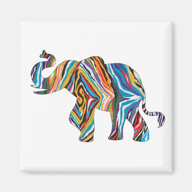 Íman elefante psicodélico (Frente)