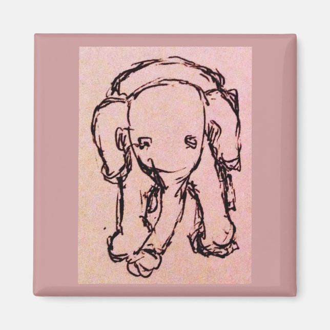 Íman Elefante Rosa (Frente)