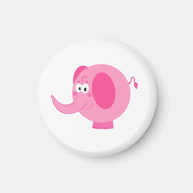 Íman Elefante rosa-claro (Frente)