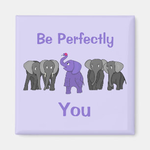 Íman Elefante Roxo "Seja Perfeitamente Você"