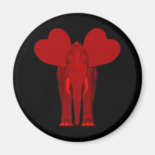 Íman Elefante Vermelho Romântico