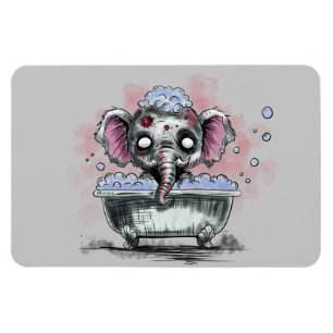 Íman Elefante Zombie em uma Banheira