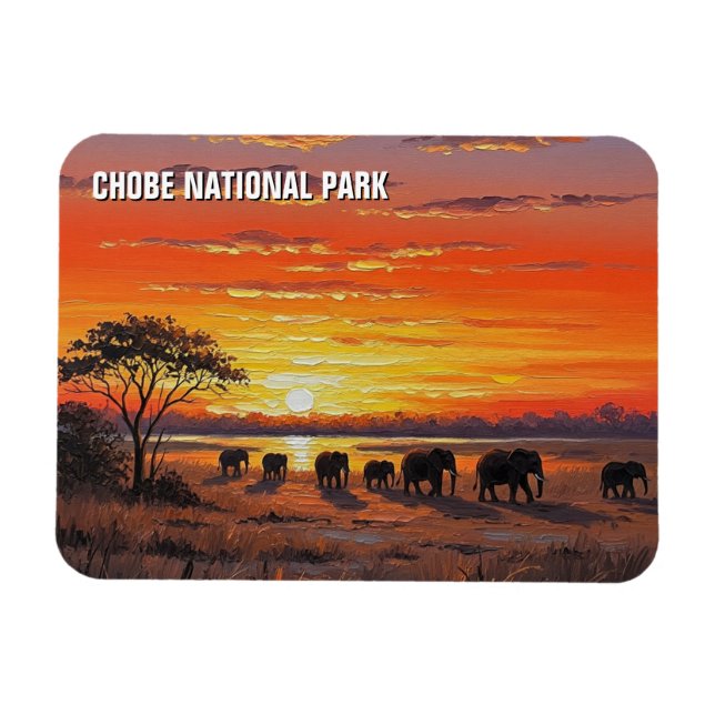 Íman Elefantes no Parque Nacional de Chobe, Botsuana (Horizontal)