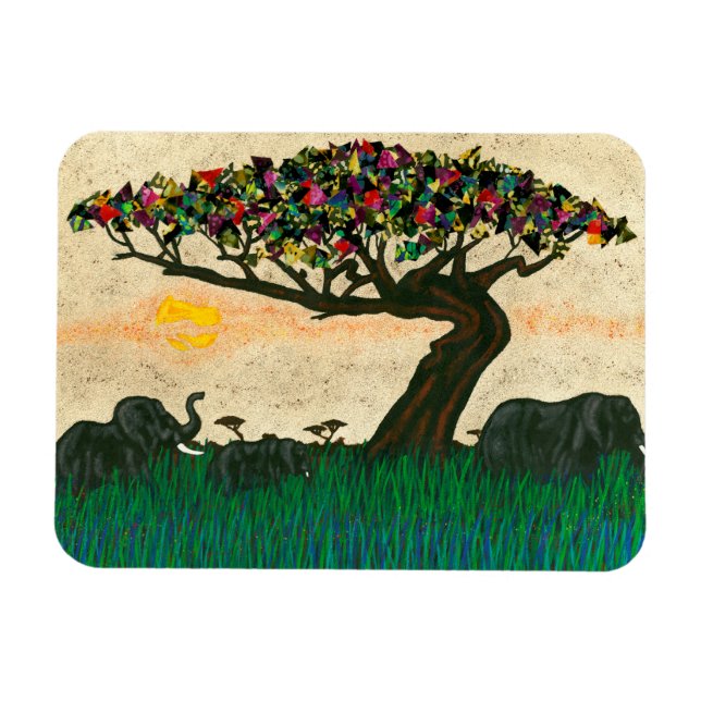 Íman Elefantes nos Planes da África (Horizontal)