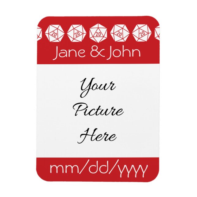 Íman Elegância de Mesa em Ímã de Save-the-Date Cereja (Vertical)
