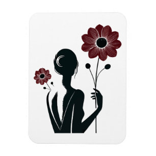Íman Elegância Eetérea - Mulher e Flores