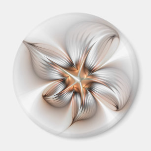 Íman Elegância Floral Moderna Abstrato de Arte Fractal