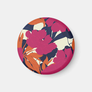 Íman elegância floral: padrão abstrato
