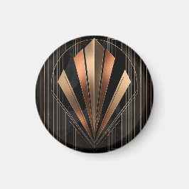 Íman Elegância Geométrica Metálica Art Déco