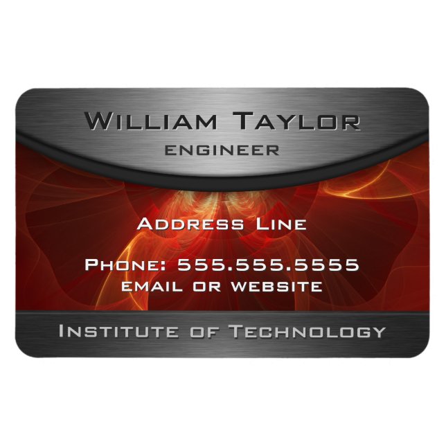 Íman Elegância Metálica Vermelha (Horizontal)