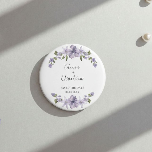 Íman Elegant and Personalized Save the Date Magnet (Criador carregado)