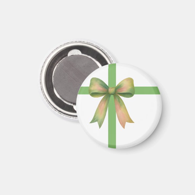 Íman Elegant Gift Bow – Modern Christmas Design (Front/Back)