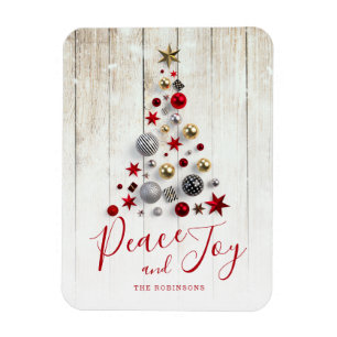 Íman Elegant Rustic & Simple Family Christmas Holiday